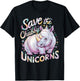 Save The Chubby Unicorns T-Shirt - T-Shirt | Black