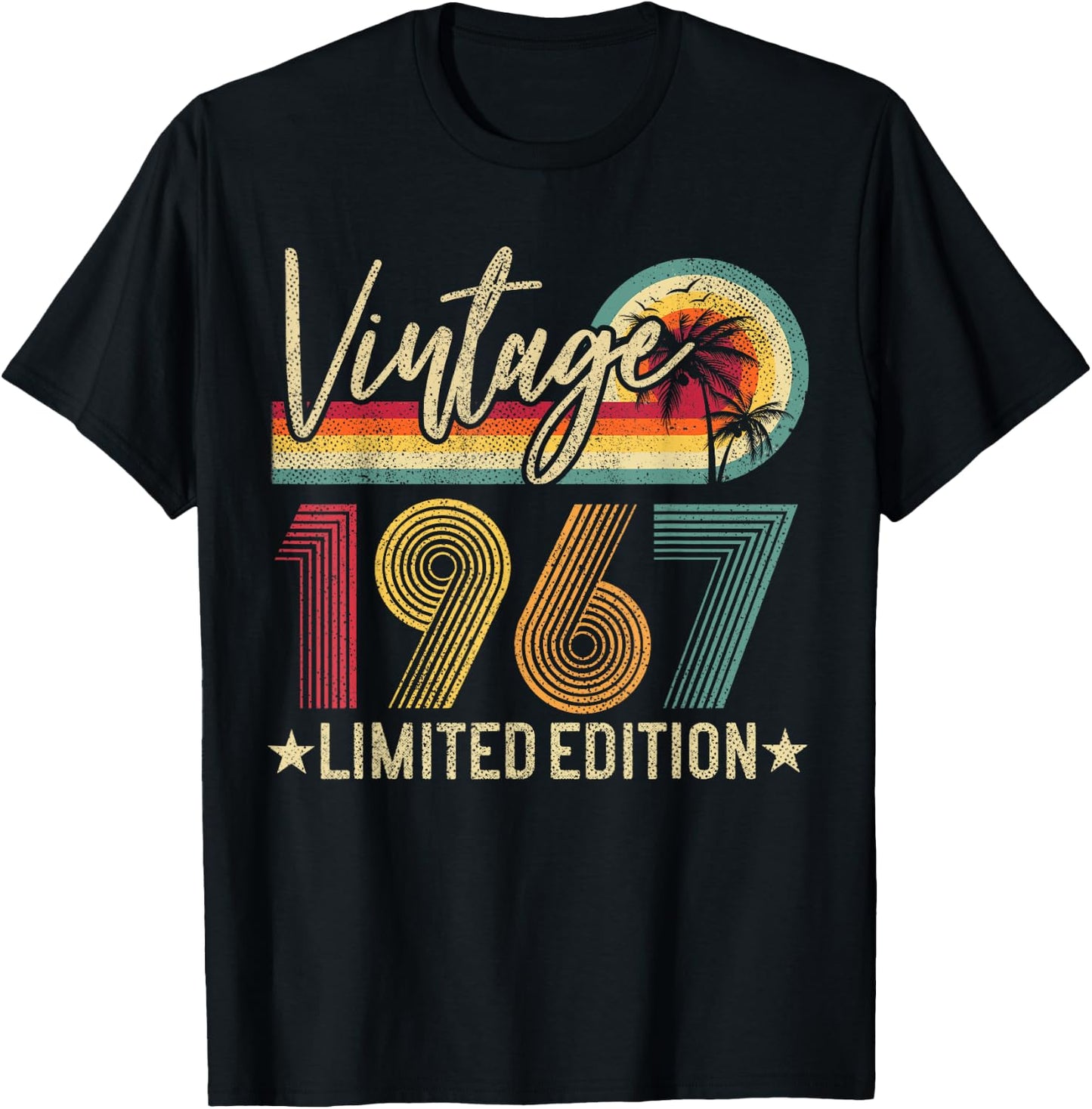 Vintage 1967 58th Birthday Gift 58 Years Old Limited Edition T-Shirt - T-Shirt | Black