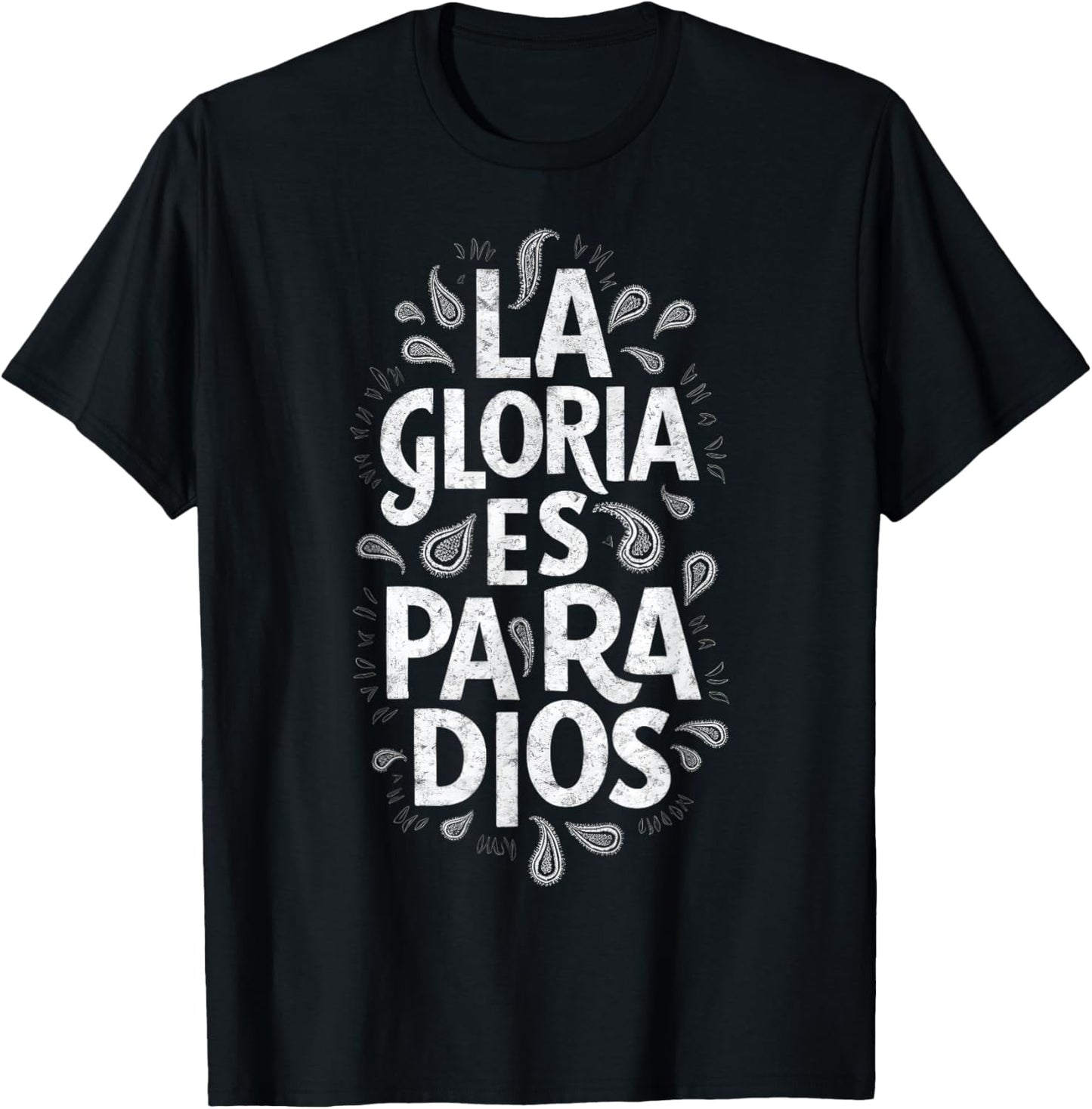 Christian Faith Spanish Catholic La Gloria Es Para Dios T-Shirt - T-Shirt | Black