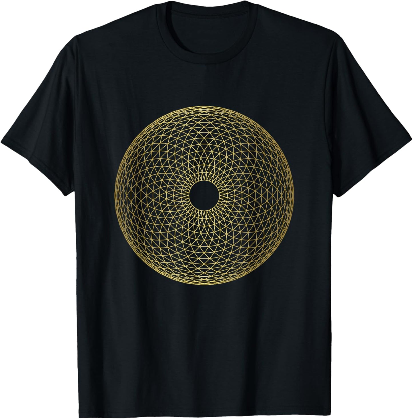 Sacred Geometry Torus Yantra Geometric Spiritual Mandala Art T-Shirt - T-Shirt | Black