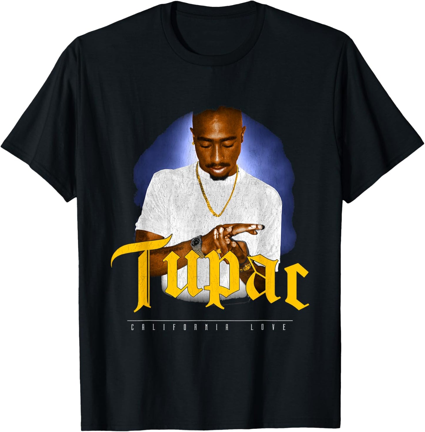 Official Tupac 247 Hands Down Logo T-Shirt - T-Shirt | Black