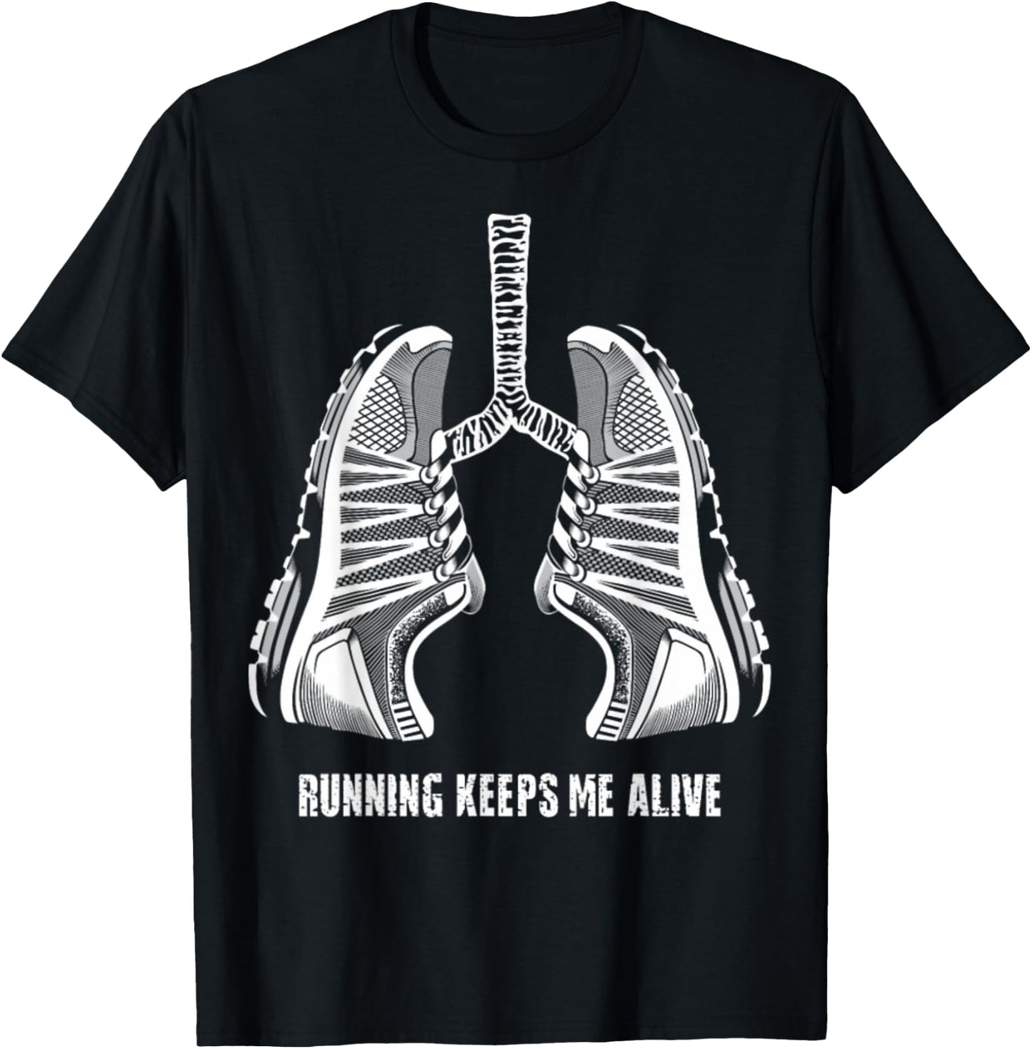 Running Keeps Me Alive T-Shirt - T-Shirt | Black