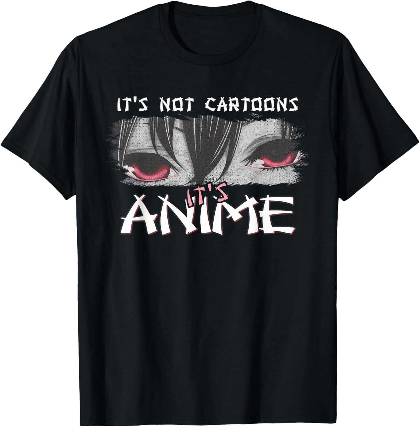 Japanese Animation Characters Its Not Cartoons It's Anime T-Shirt - T-Shirt | Black
