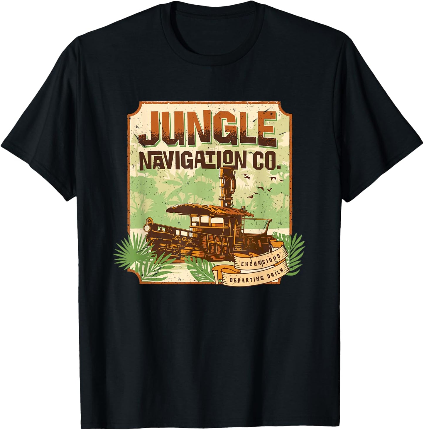 Disney Jungle Cruise Excursions Departing Daily Small T-Shirt - T-Shirt | Black