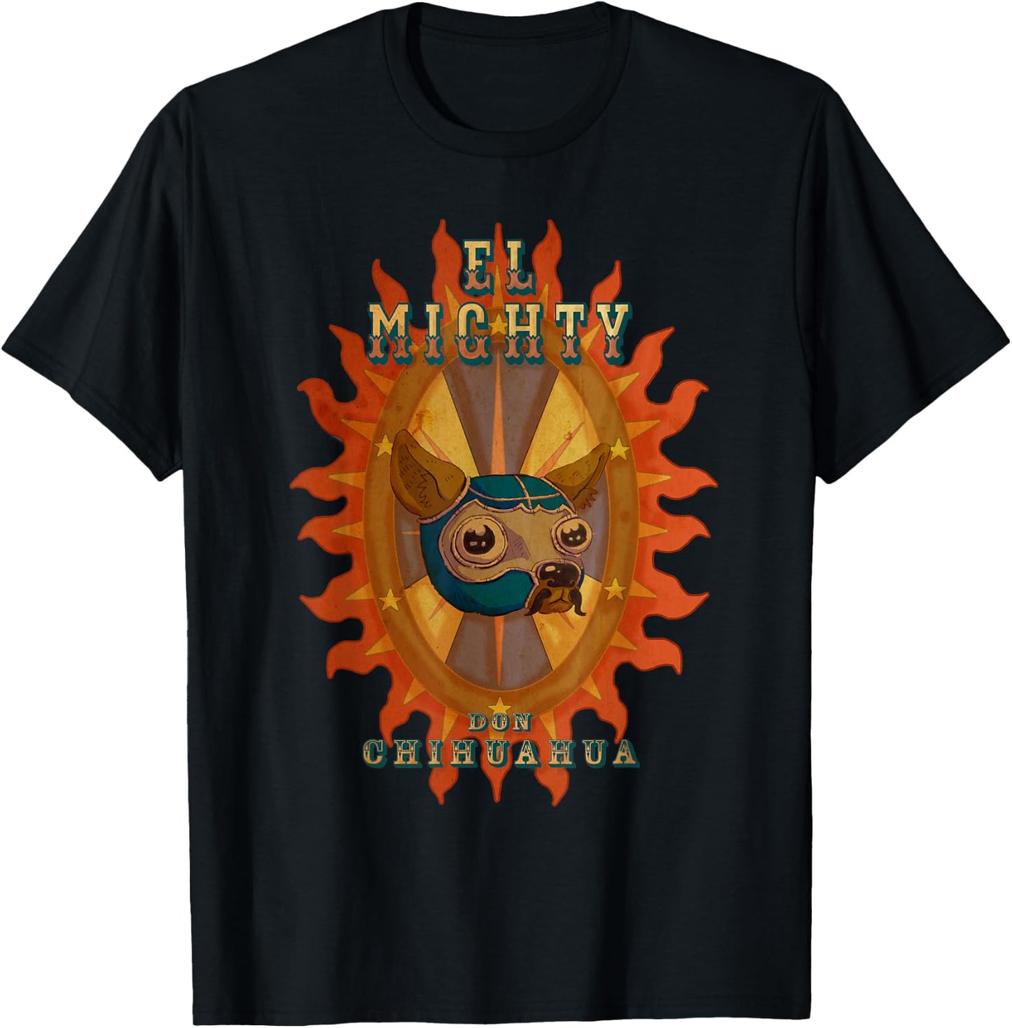 El Chihuahua Luchador T-Shirt - T-Shirt | Black