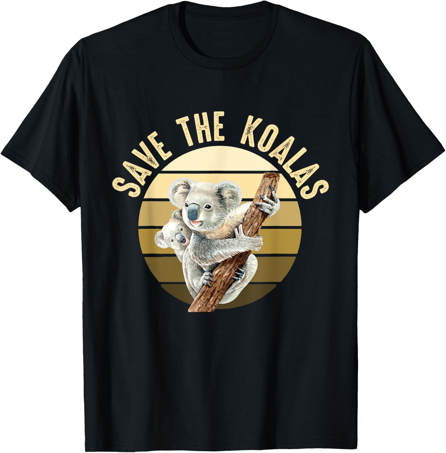 Save the Koalas Koala Koala Bear Australia Rescue Protect T-Shirt - T-Shirt | Black