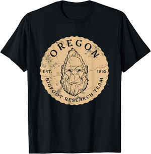 Bigfoot Research Team for Oregon Sasquatch Believers T-Shirt - T-Shirt | Black