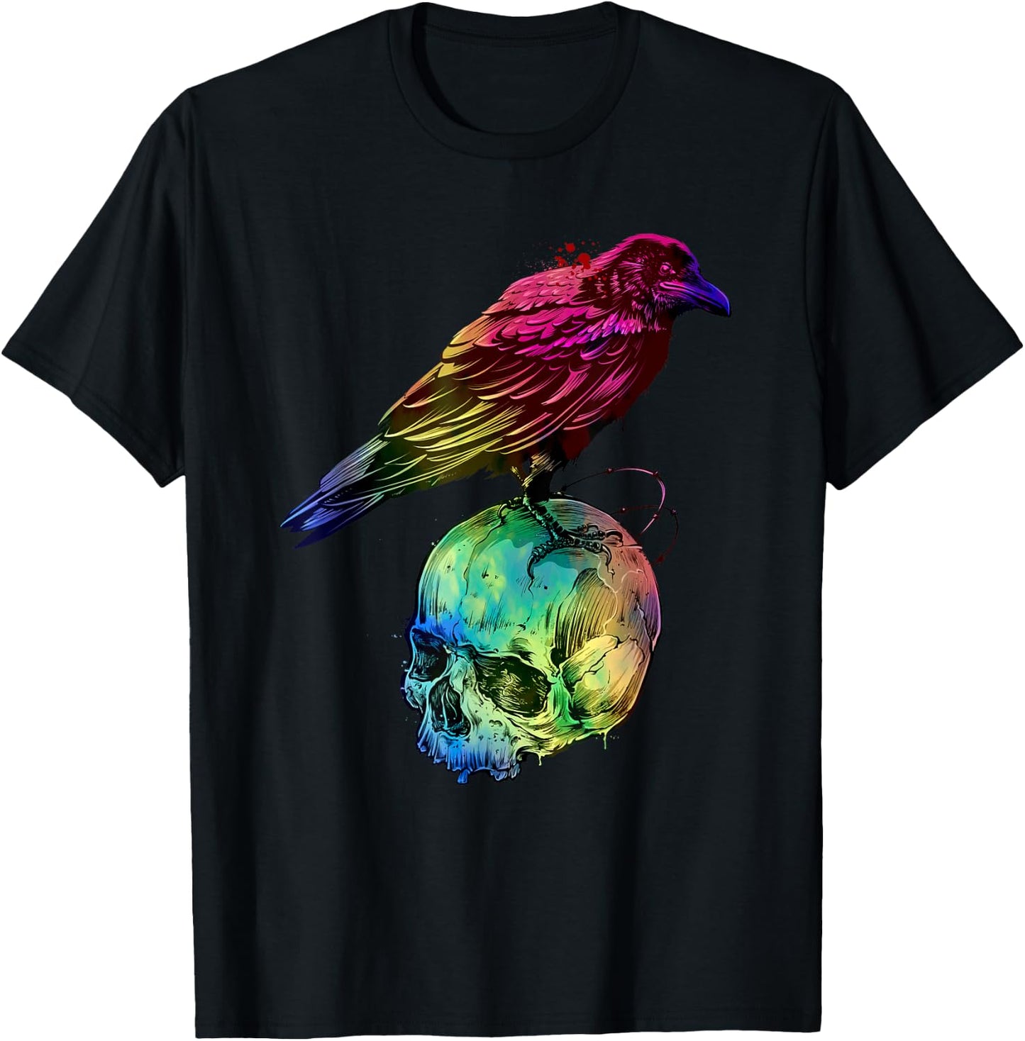 Skull Crow T-Shirt - T-Shirt | Black