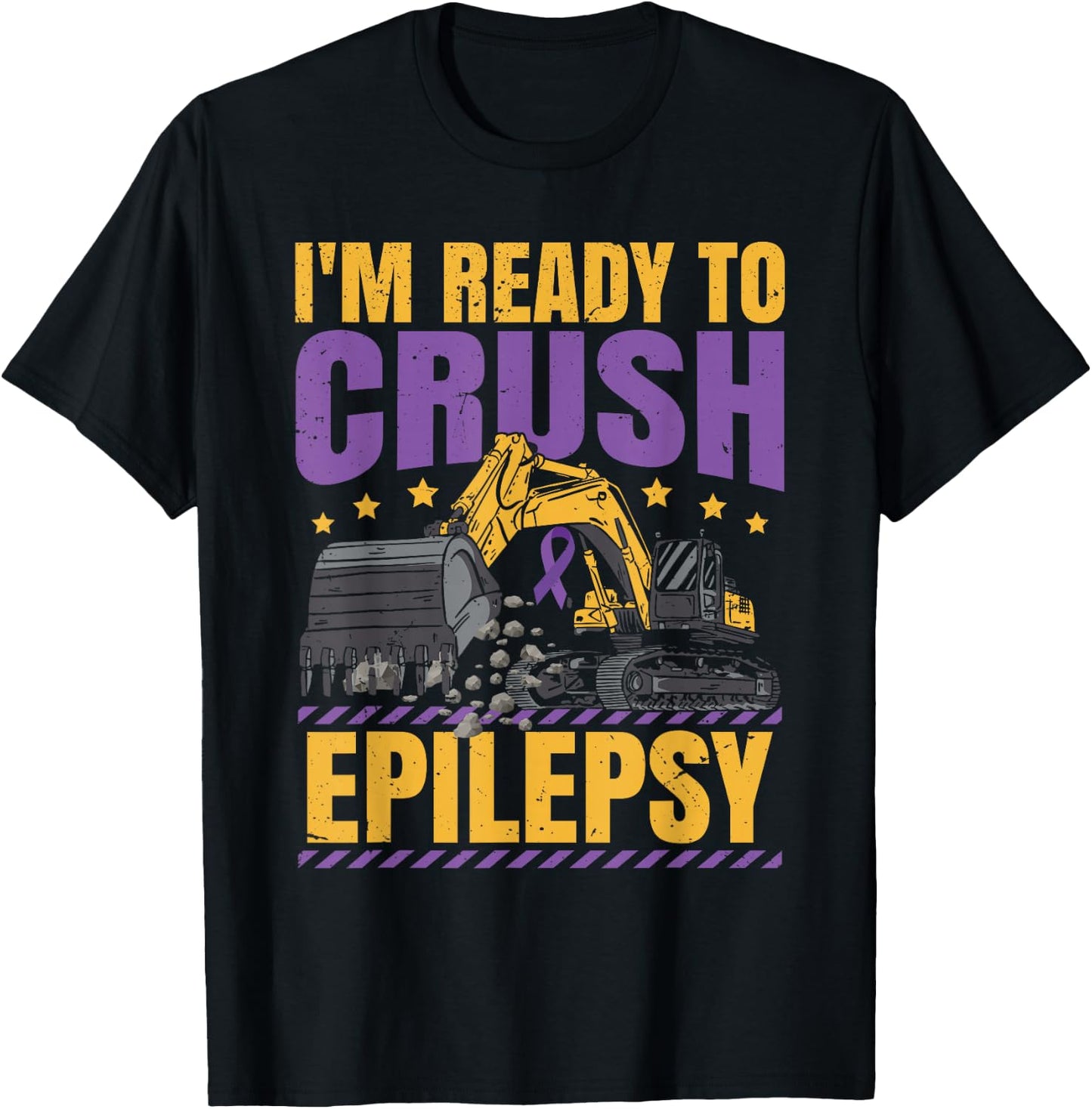 Epilepsy Awareness Kids Epilepsy I'm Ready To Crush Epilepsy T-Shirt - T-Shirt | Black