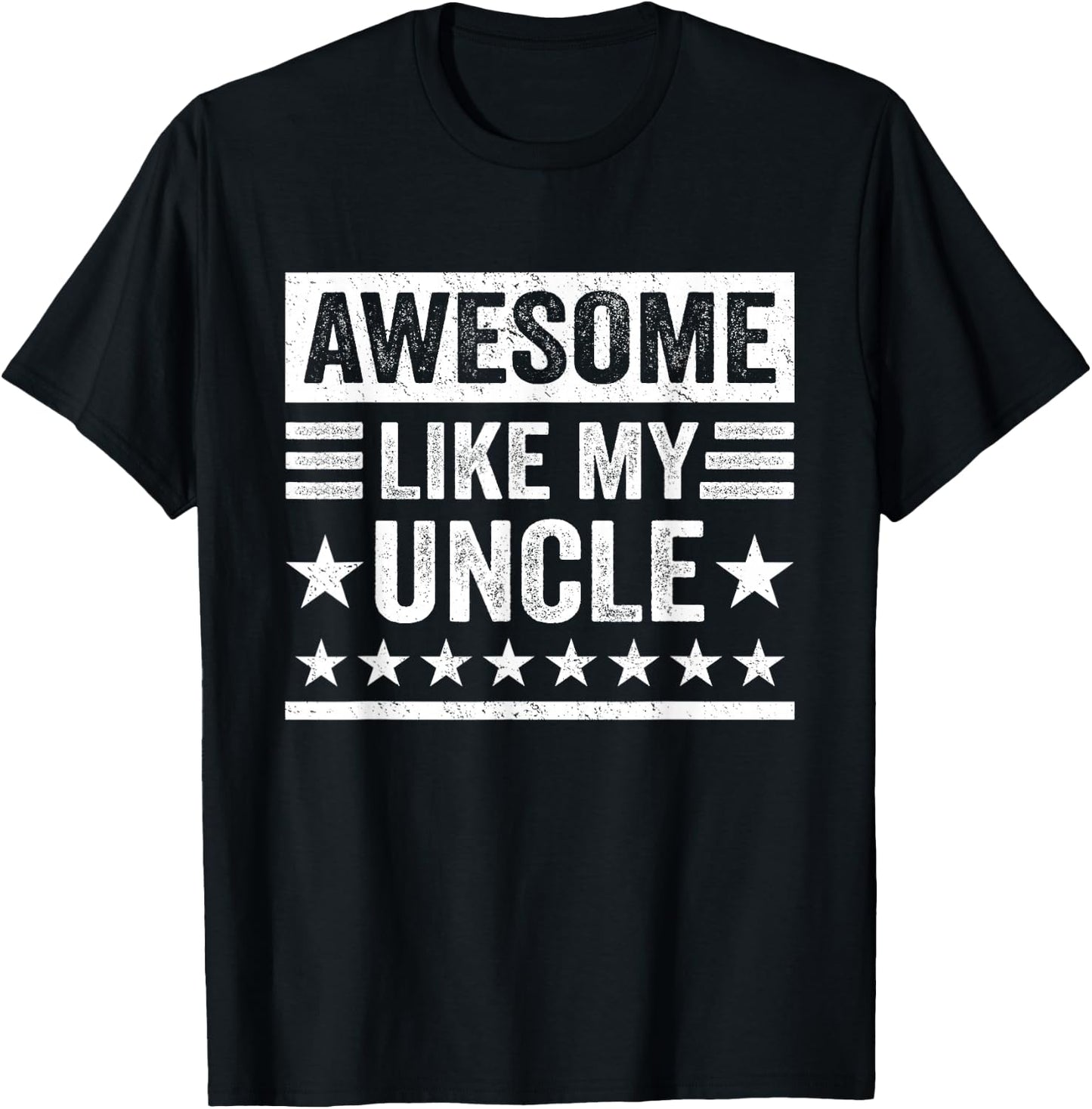 Awesome Like My Uncle Funny Nephew Niece Boys Girls Humor T-Shirt - T-Shirt | Black