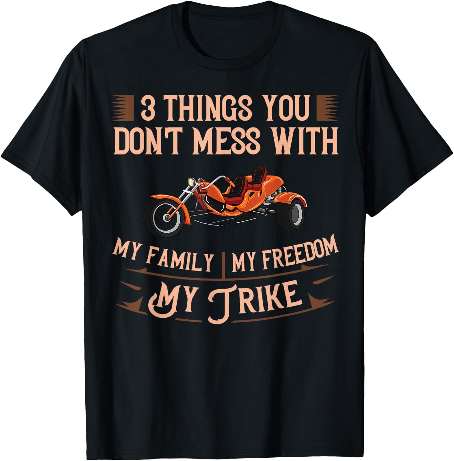 Trike Motorcycle Three Wheeler Bike T-Shirt - T-Shirt | Black