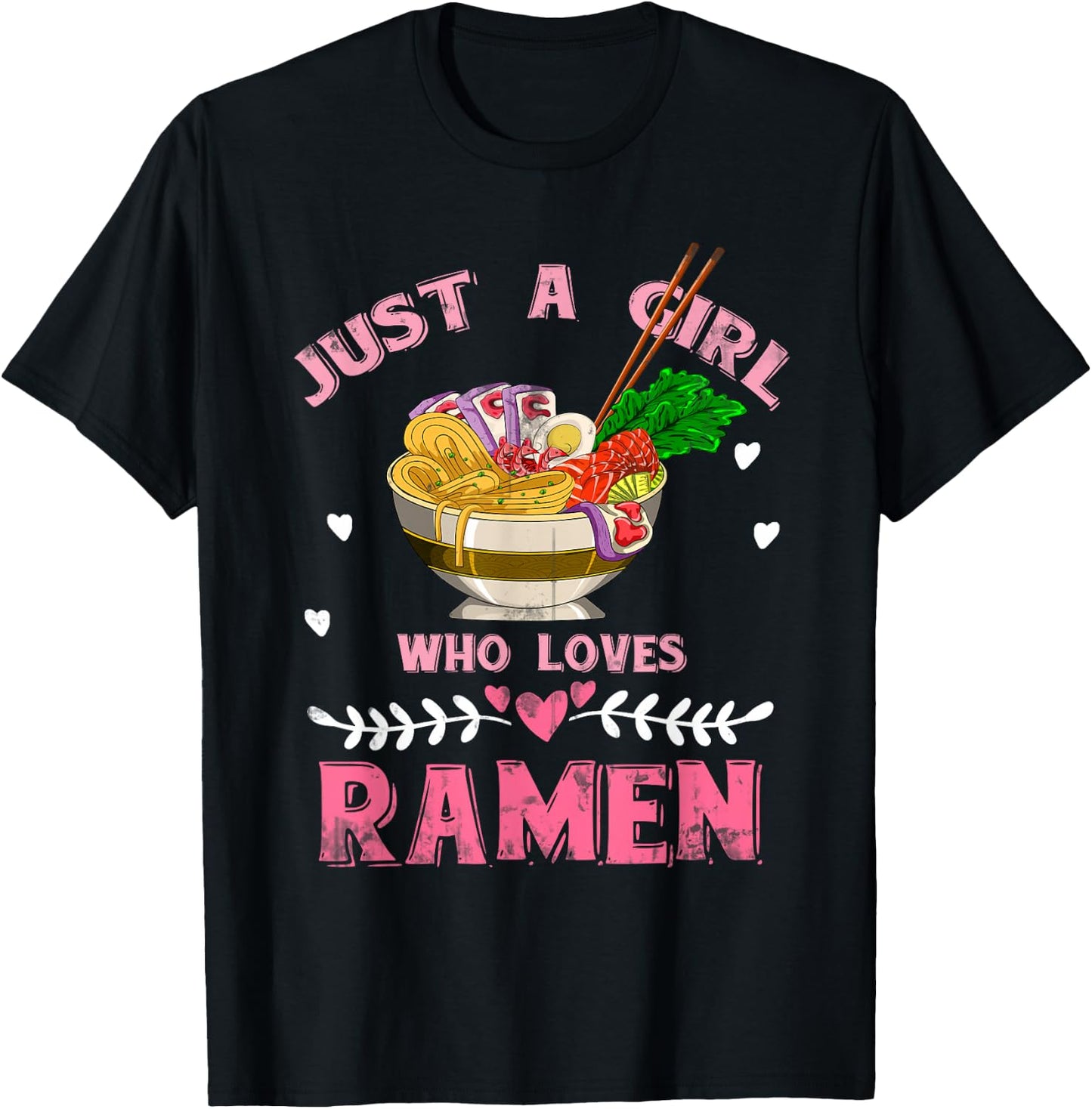 Japanese Food Asia Anime Girl Gift Ramen T-Shirt - T-Shirt | Black