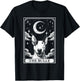 Tarot Card Vintage Crescent Moon Bull Terrier Bully Dog Mom T-Shirt - T-Shirt | Black