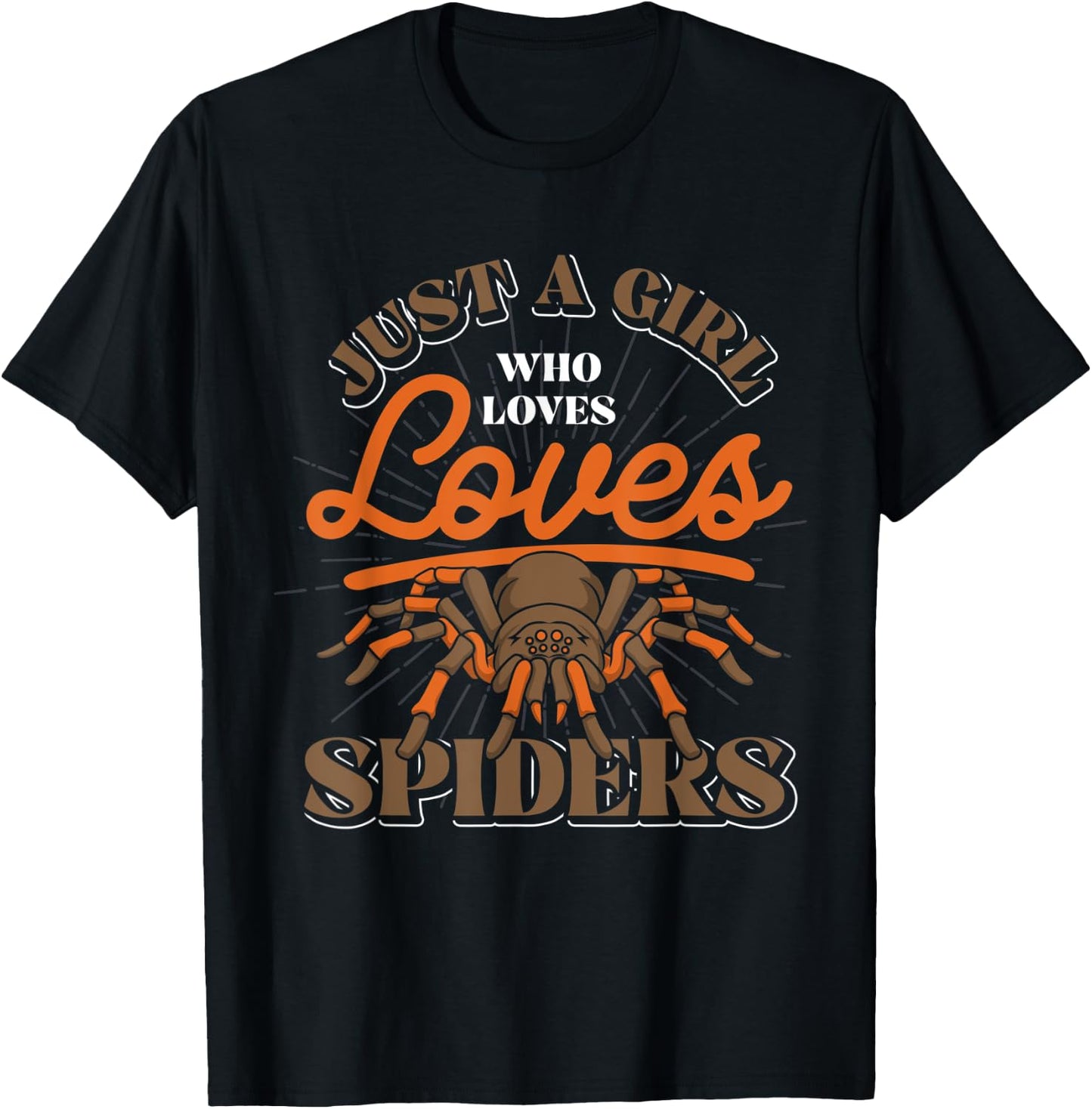Just A Girl Who Loves Spider T-Shirt - T-Shirt | Black