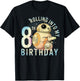 Star Wars BB-8 & D-O Rolling Into My 8th Birthday T-Shirt - T-Shirt | Black