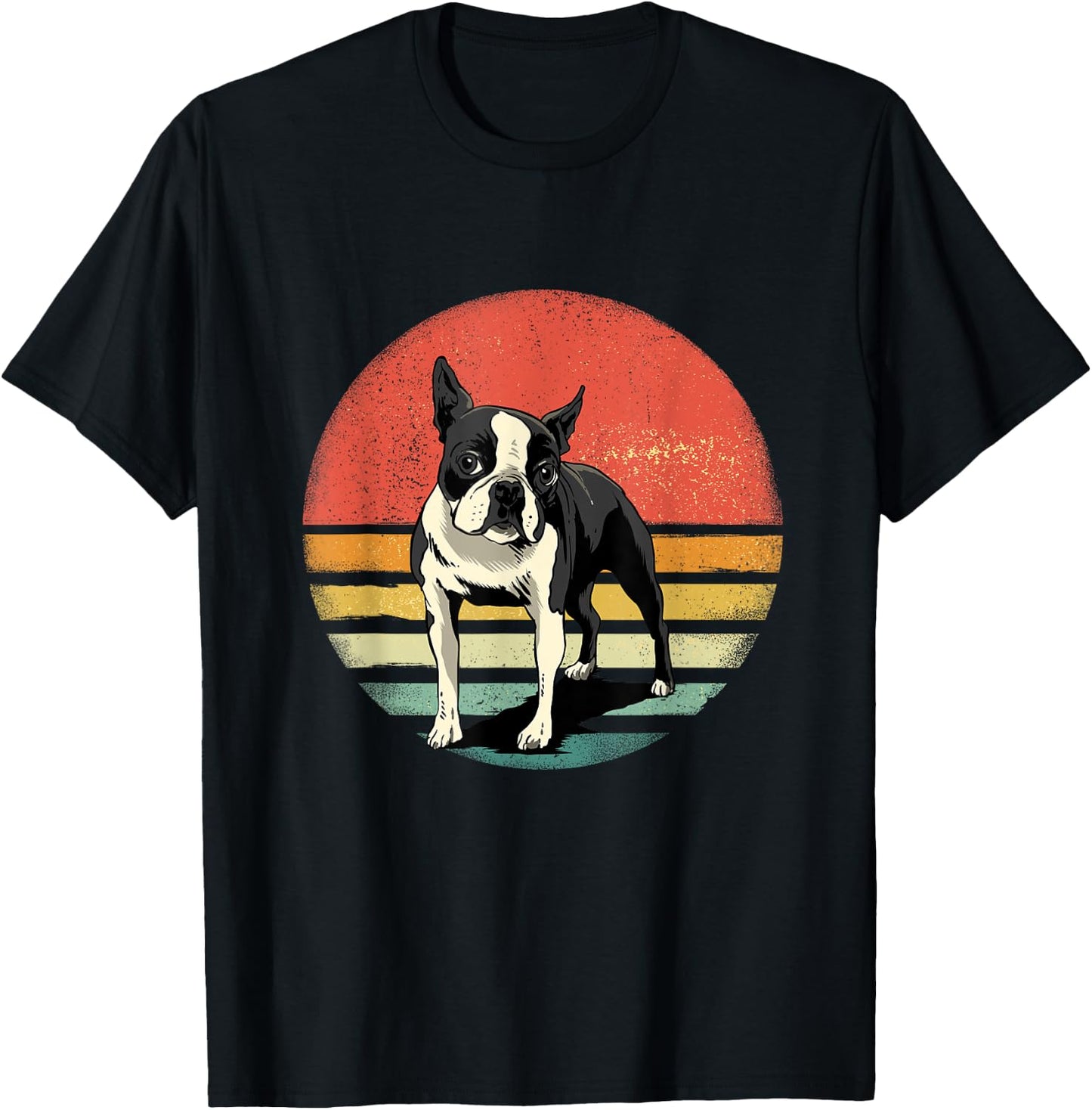 Boston Terrier Owner Retro Boston Bull Terrier Pet Dog Lover T-Shirt - T-Shirt | Black