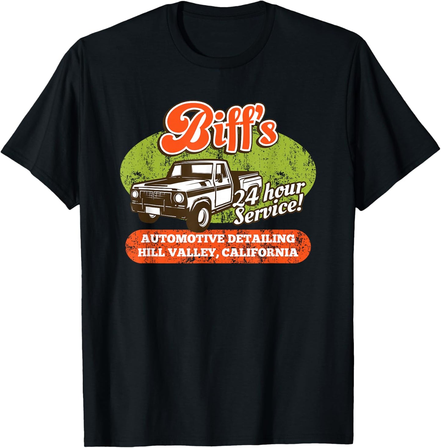 Biff’s Auto Detailing Hill Valley California T-Shirt - T-Shirt | Black