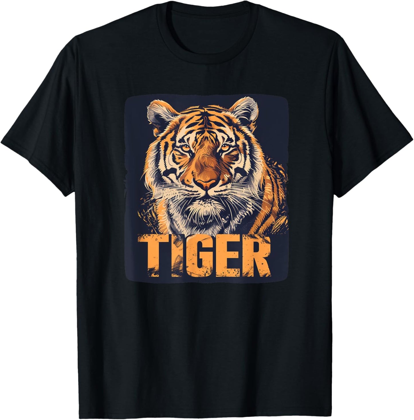 Nice Tiger Cat for Jungle and Animals Lovers Men Women Kids T-Shirt - T-Shirt | Black