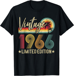 Limited Edition 1966 60th Birthday Gift 60 Years Old Vintage T-Shirt - T-Shirt | Black