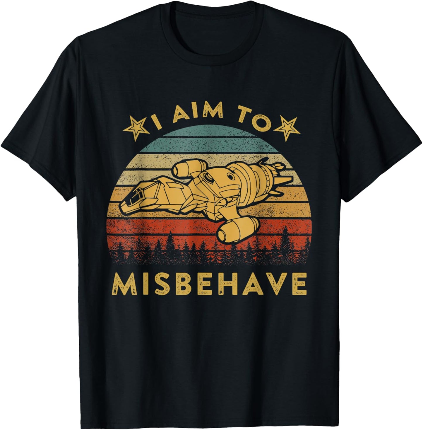 I Aim to Misbehave Vintage T-Shirt - T-Shirt | Black