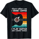 That's What I Do I Drink Coffee I Play Guitar Retro Style T-Shirt - T-Shirt | Black