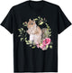Flowers Squirrel T-Shirt - T-Shirt | Black