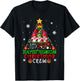 Dialysis Technician Christmas Crew Three Gnomes Xmas Tree T-Shirt - T-Shirt | Black