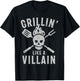 Funny Grillin' Like A Villain Barbecue Grilling Cooking T-Shirt - T-Shirt | Black
