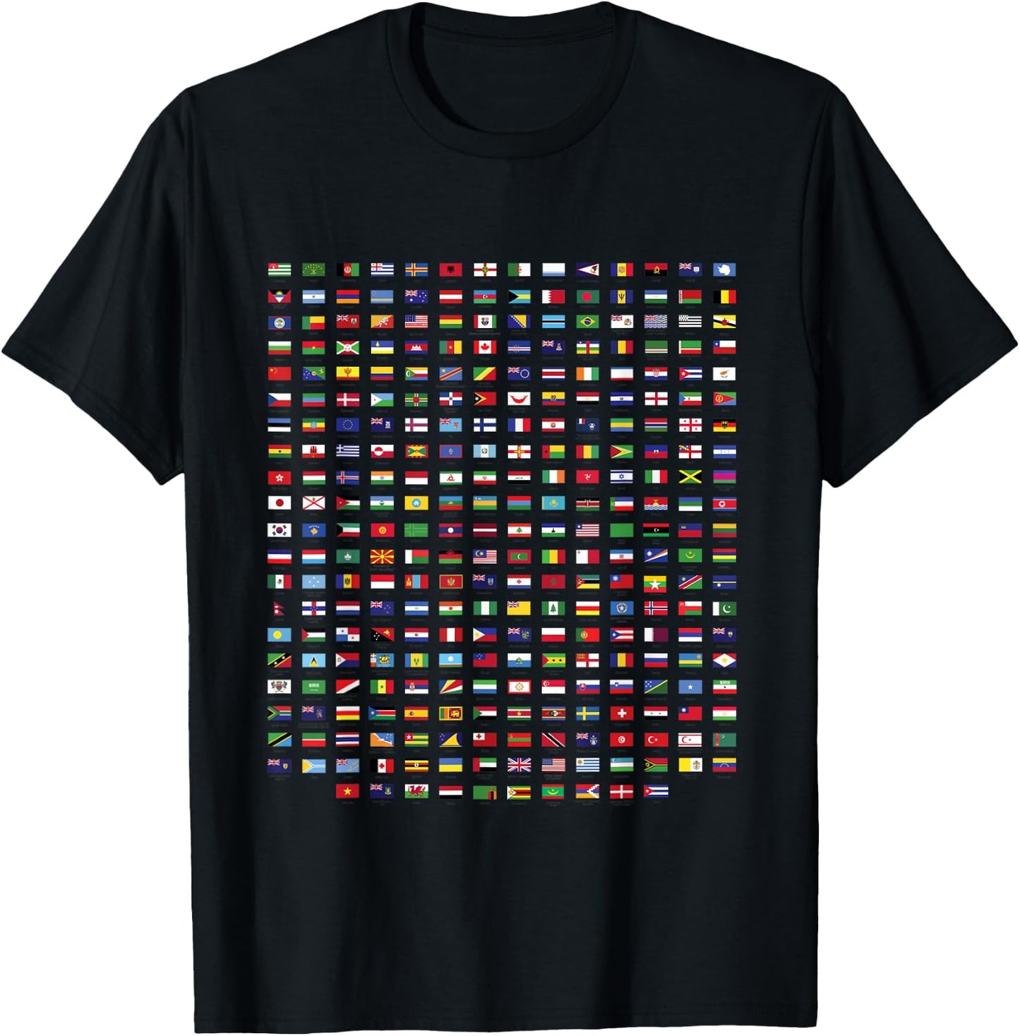 World Flags design, Cool Travel 210 Flag T-Shirt - T-Shirt | Black