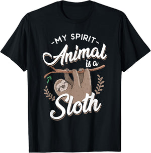 My Spirit Animal Is A Sloth T-Shirt - T-Shirt | Black