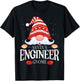 Santa's Engineer Gnome Matching Christmas Pajama T-Shirt - T-Shirt | Black