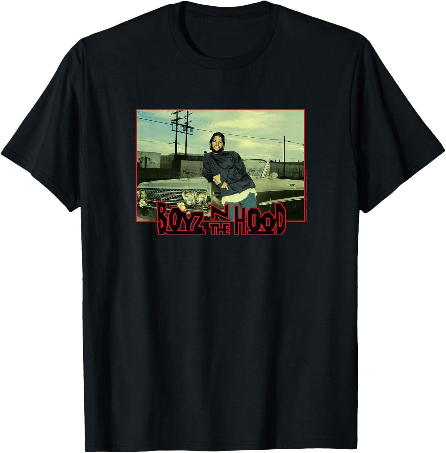 Boyz n The Hood with Car T-Shirt - T-Shirt | Black