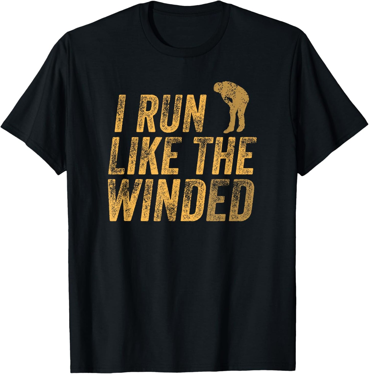 I Run Like The Winded Funny 5K Marathon Motivational Runner T-Shirt - T-Shirt | Black