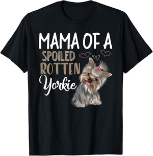 Yorkie Dog Shirt - Yorkie Mom, Dog Lover Gift T-Shirt - T-Shirt | Black