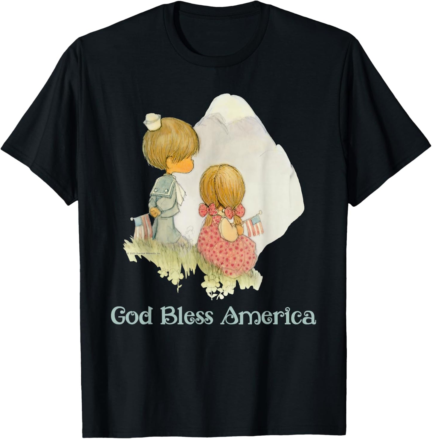 Precious Moments God Bless America T-Shirt - T-Shirt | Black