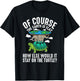 The Earth Is Flat How Else Would It Stay On The Turtle T-Shirt - T-Shirt | Black