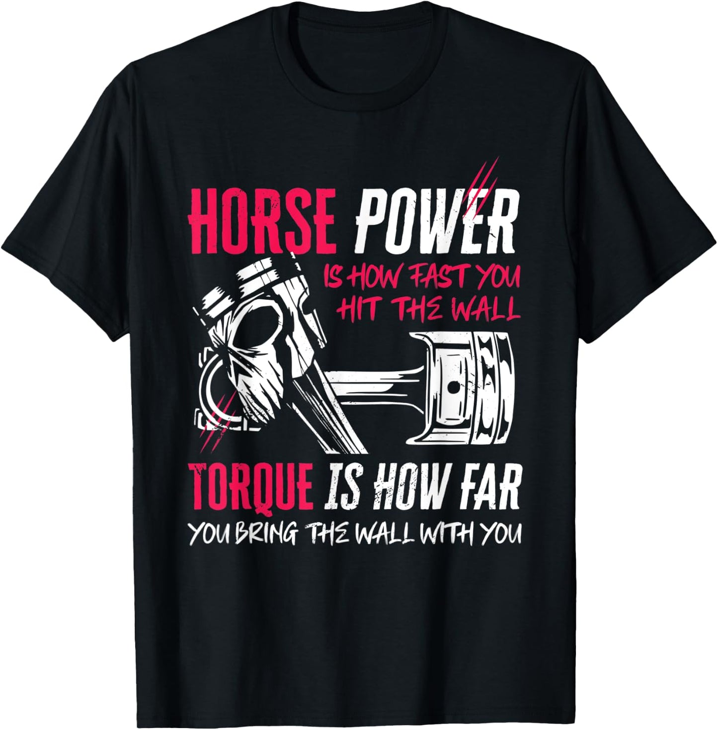 Funny Horsepower And Torque Power Mechanic Diesel T-Shirt - T-Shirt | Black