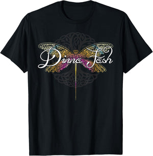 Dinna Fash Dragonfly | Scottish Gift T-Shirt - T-Shirt | Black