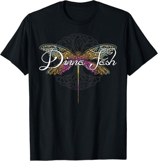 Dinna Fash Dragonfly | Scottish Gift T-Shirt - T-Shirt | Black