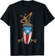 Coqui Taino Conga Boricua Puerto Rican Flag Gift T-Shirt - T-Shirt | Black