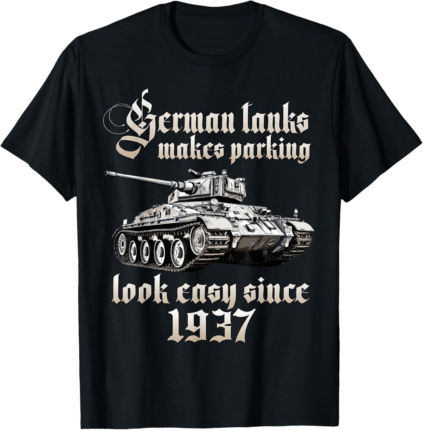 German tanks WW2 | Panzerkampfwagen Tiger tank T-Shirt - T-Shirt | Black