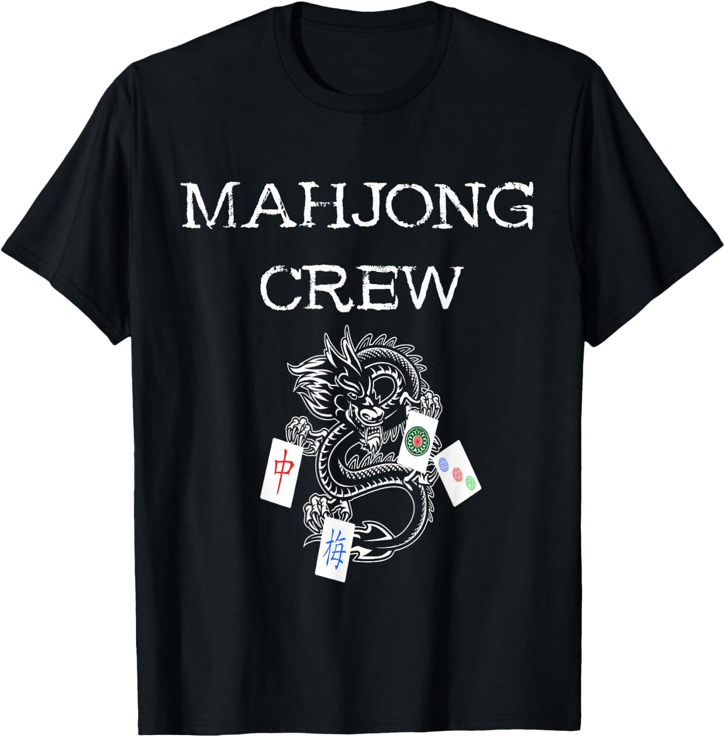 Mahjong Crew Mah Jongg Squad Team Chinese Game Set Group T-Shirt - T-Shirt | Black
