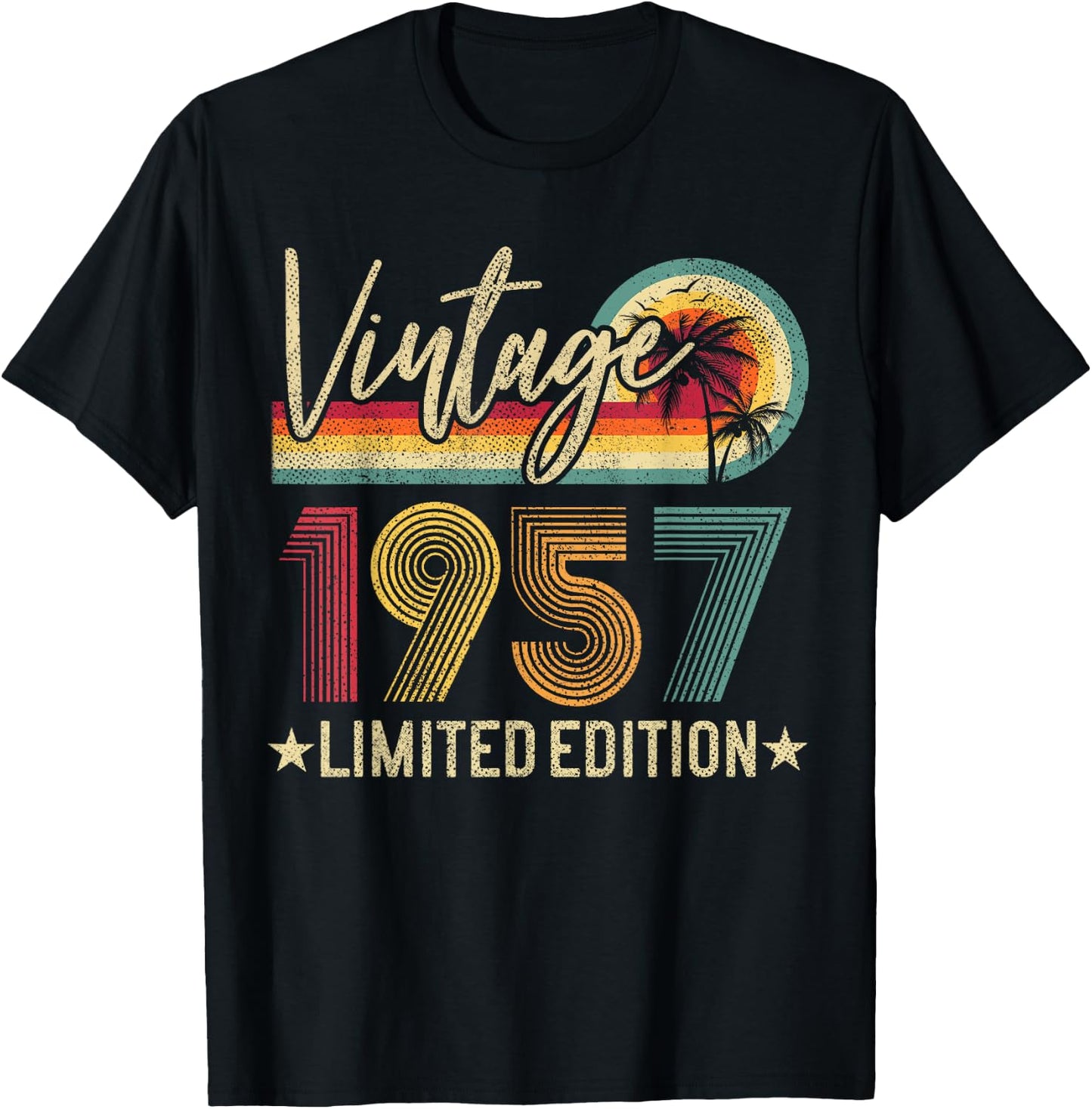 Vintage 1957 68th Birthday 68 Years Old Limited Edition T-Shirt - T-Shirt | Black