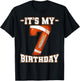 7th Birthday Football T-Shirt - T-Shirt | Black