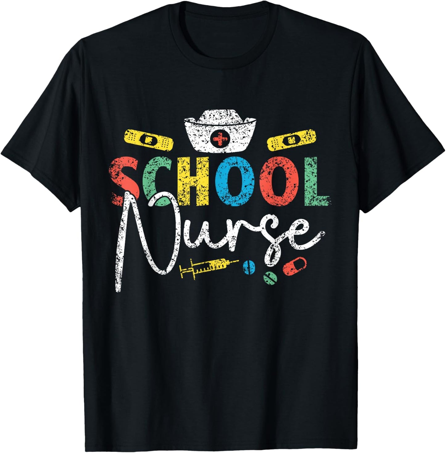 School Nurse Nurses Job Nursing School T-Shirt - T-Shirt | Black