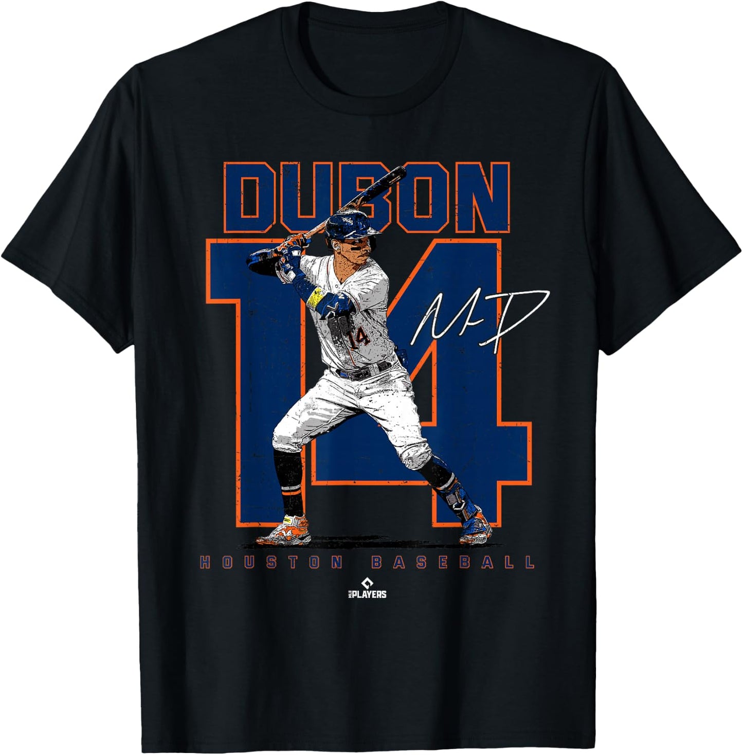 Number and Portrait Mauricio Dubon Houston MLBPA T-Shirt - T-Shirt | Black