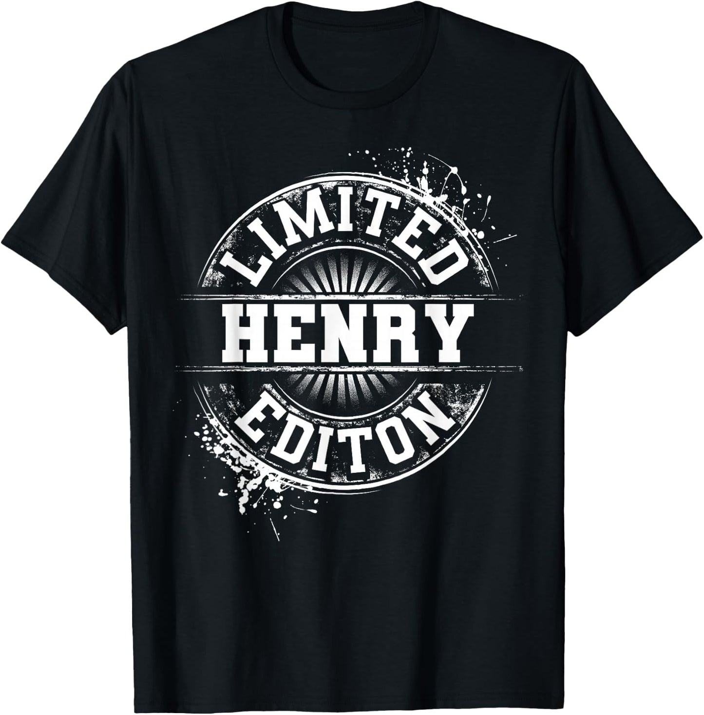 HENRY Limited Edition Funny Personalized Name Joke Gift T-Shirt - T-Shirt | Black