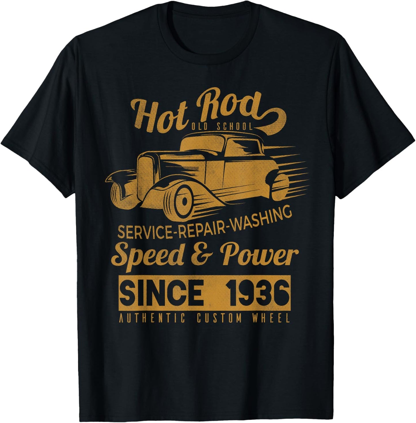 Hot Rod Oldschool Racing Car T-Shirt - T-Shirt | Black