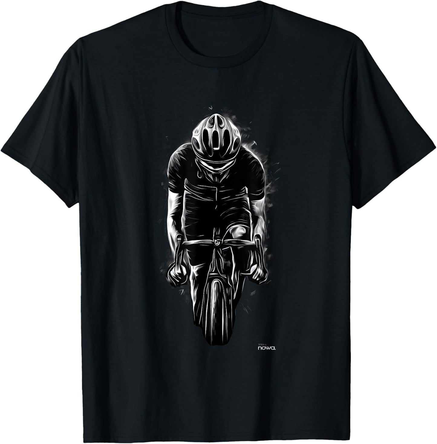 DESIGN by nowa. CYCLING RACER , Men's Black Short Sleeve Modern Cycling T-Shirt - T-Shirt | Black