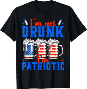 I'm Not Drunk I'm Patriotic Funny American 4th Of July Men T-Shirt - T-Shirt | Black
